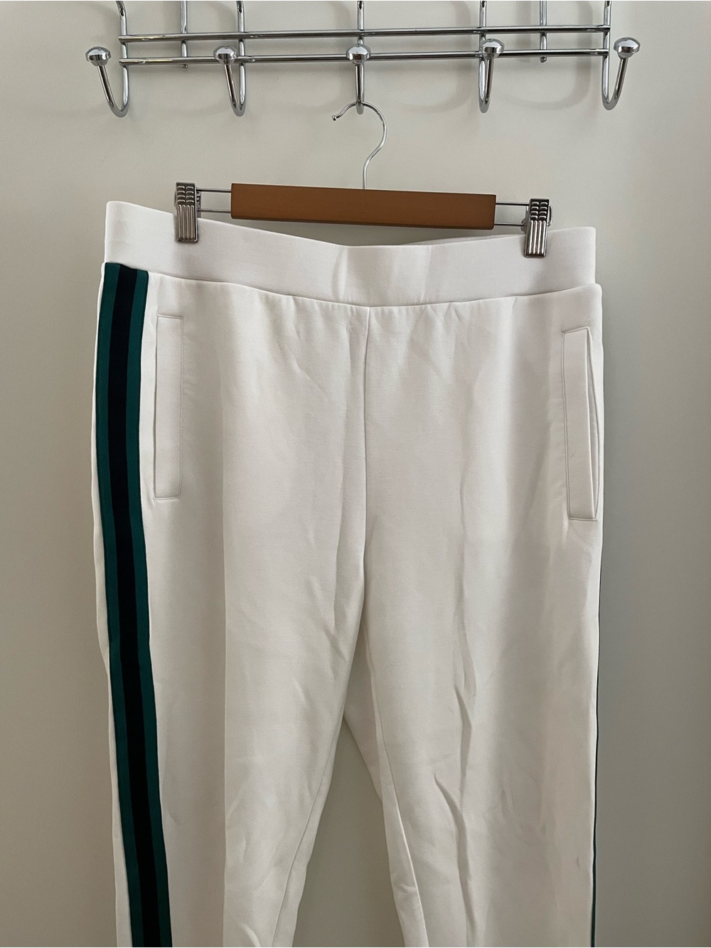 VARLEY Set Track Suit White Pants Side Stripe. Top is Large/Bottom XL EUC - Picture 9 of 14